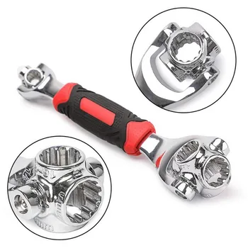 

52 In 1 Torque Socket Wrench 8-19mm Double Head Spanner with 360 Degree Rotation and 12 Teeth for Car Repair Tool Universal