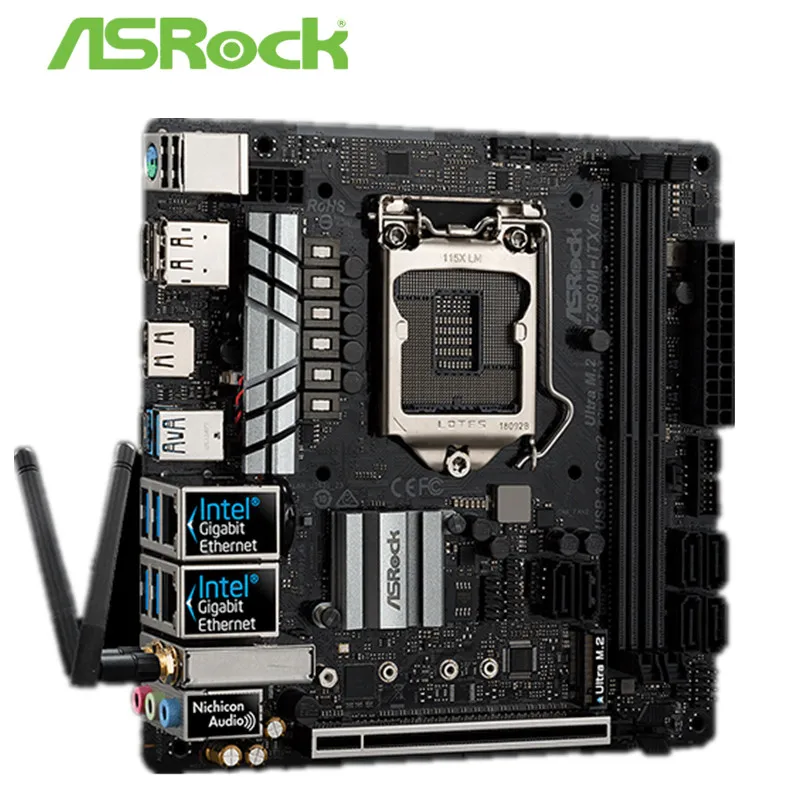 Полный ASRock Z390M-ITX/AC настольный компьютер материнская плата mini ITX 17*17 9 поколения Core wifi