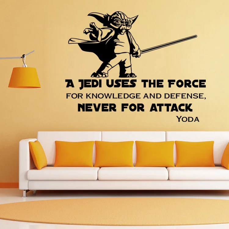Star Wars Vinyl Wall Decals Home Decoration Star Wars Wall Stickers Words "a Jedi Uses The Force