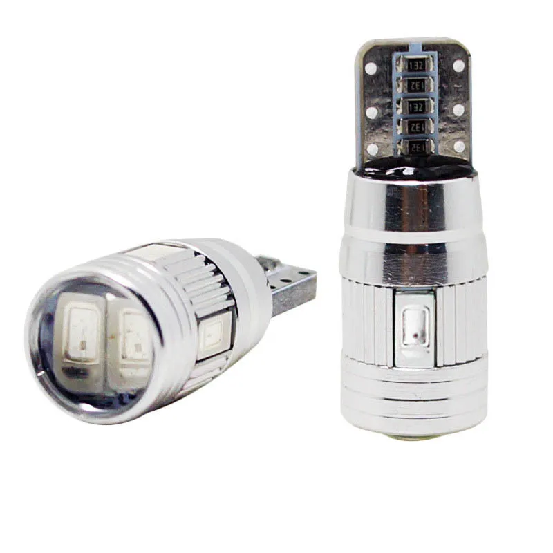 Leites 100pcs T10 led bulb W5W 5630 6Led Car Led Light CANBUS 6SMD 5730 t10 silicone w5w Turn light Reverse License Plate03