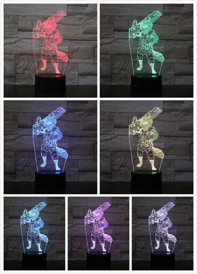 Usb 3d Led Night Light Marvel The Avengers Superheros Thor Hammer Rocket Raccoon Groot Thanos Figure Table Lamp Bedroom Neon