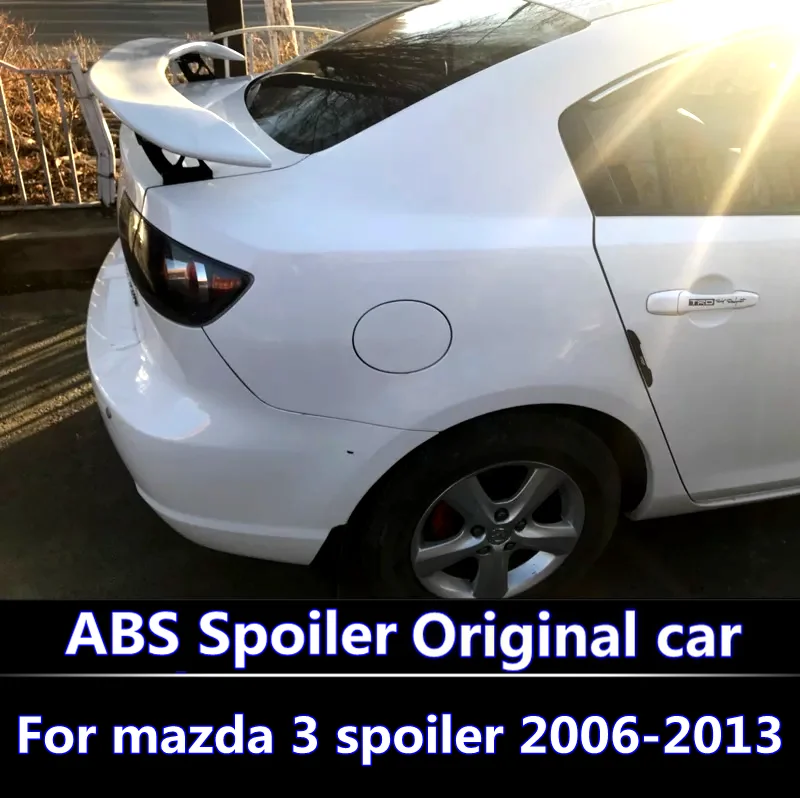 Для Mazda 3 2006 2007 2008 2009 2010 2011 2012 2013 спойлер высокого качества ABS Материал заднего крыла первоклассника Цвет задний спойлер