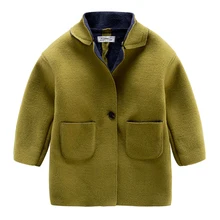 2016 new winter kids children single breasted coat collar baby boy with cashmere coat color