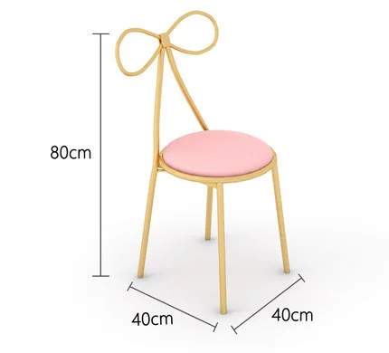 Princess bar chiar Bar stool Flannelette cushion backrest refreshing net red ins dessert restaurant economical Nordic chair - Цвет: A style pink cushion