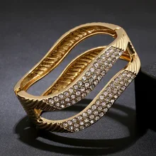 WLP Brand Jewelry New Fashion bracelets bangles Open women’s gold bangles temperament women crystal bangles accessories gifts