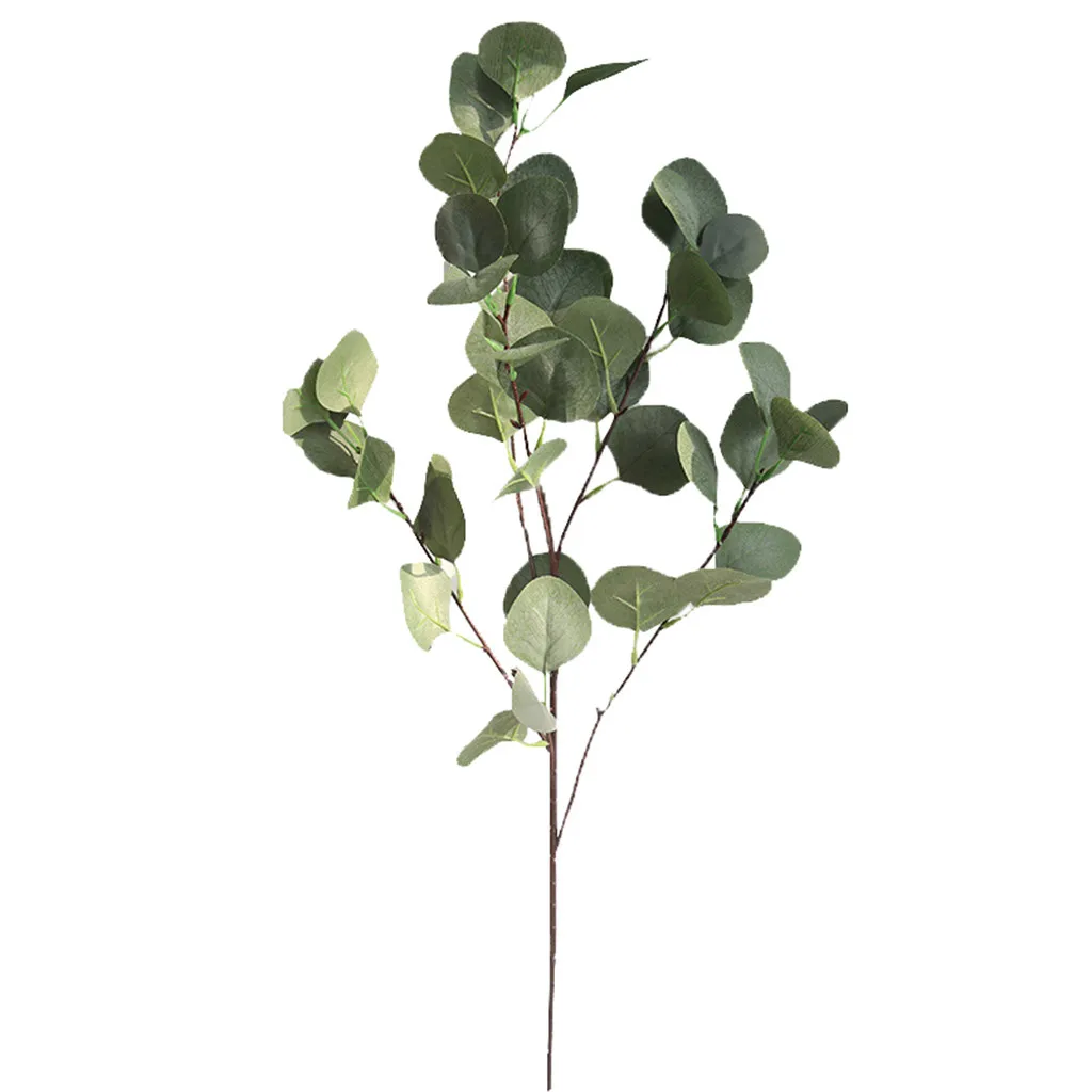 Эвкалиптовое дерево ветка круглые листья искусственный денежный лист ретро Эвкалиптовое растение украшение искусственный цветок искусственная листва O27