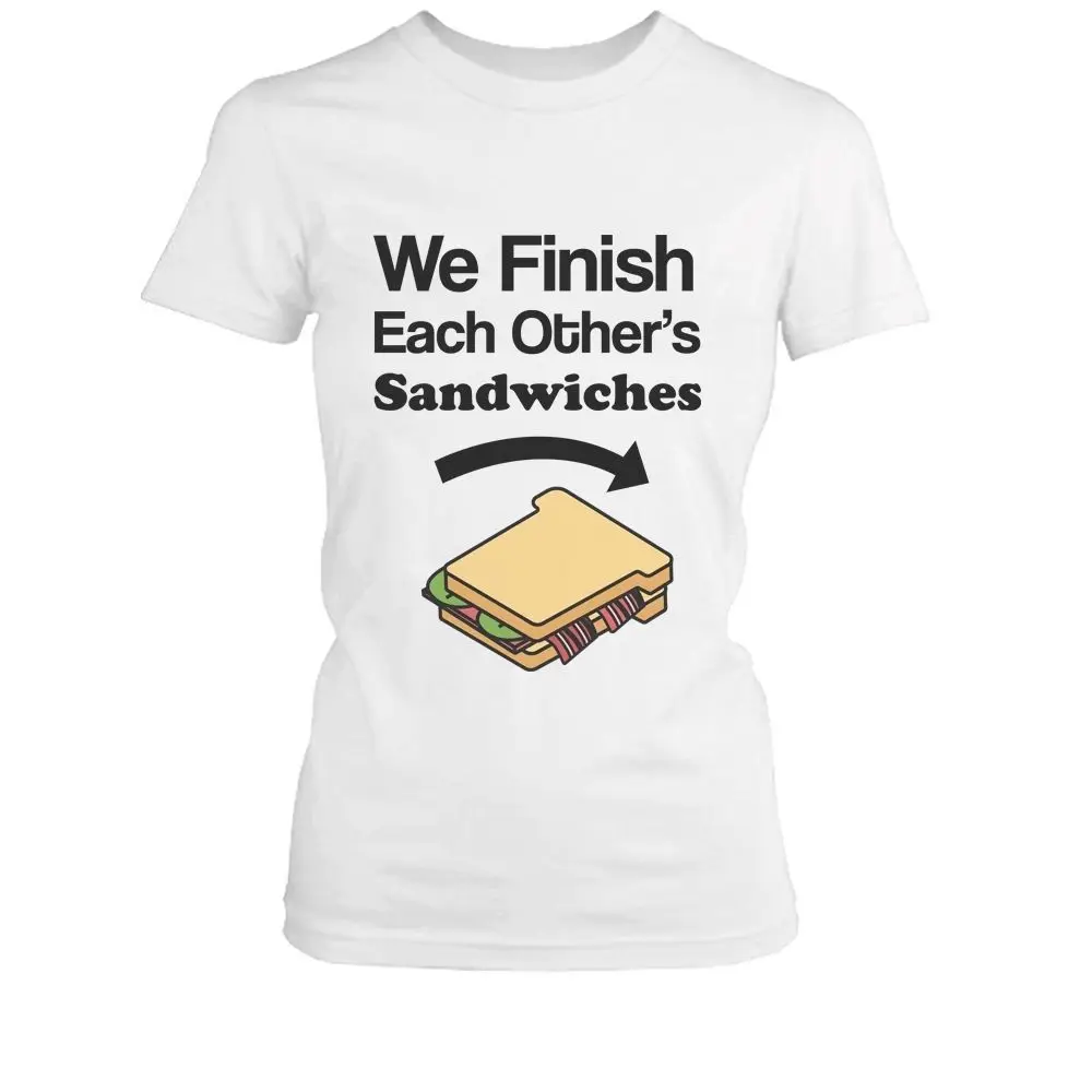 Мы закончить каждый Другое's сэндвич Bff рубашки милые соответствующие лучший футболки «Друзья» Для женщин футболка каваи топы плюс Размеры