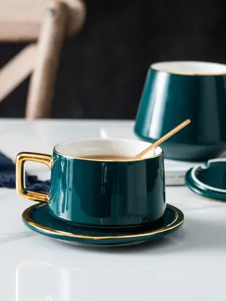 Макарон цвет керамическая кофейная чашка блюдце набор Европейская чашка для кофе набор посуды для дома простой день чаевые с ложкой