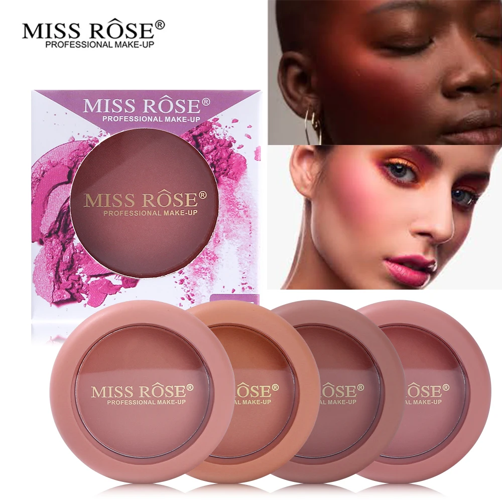 

Miss Rose Brand Matte Blush Palette Peach Cheek Shimmer Bronzer Singel Blusher on Contour Cosmetics 12 Colors Face Makeup Powder