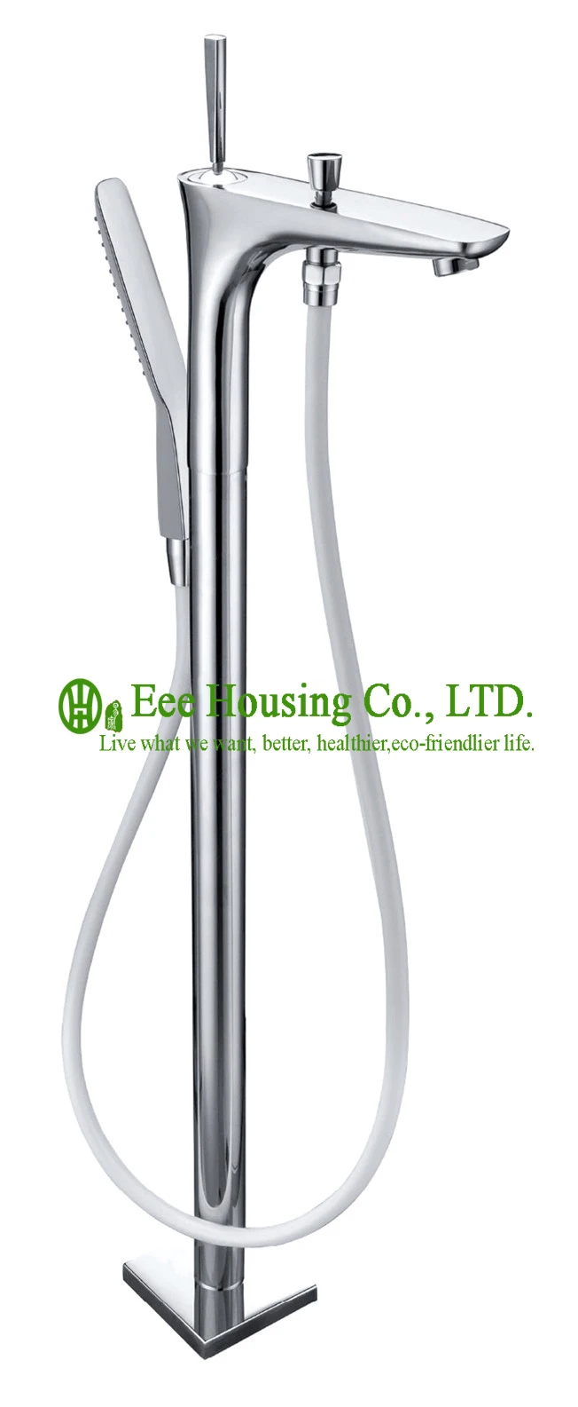 Free Shipping brass floor standing shower bath mixer,bathtub faucet