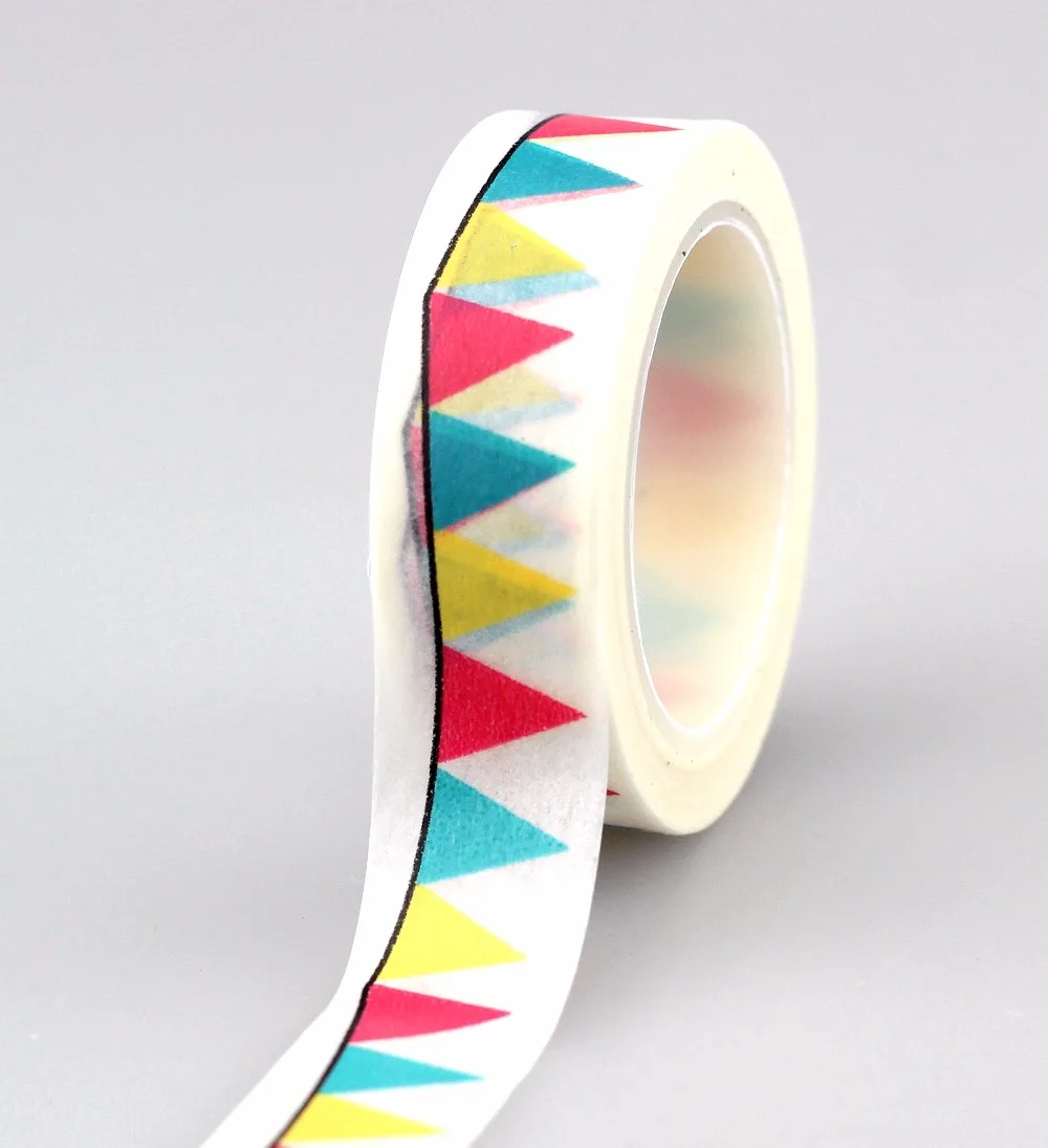 High quality 15mm * 10m Tape Set colorful flags Print Scrapbooking DIY