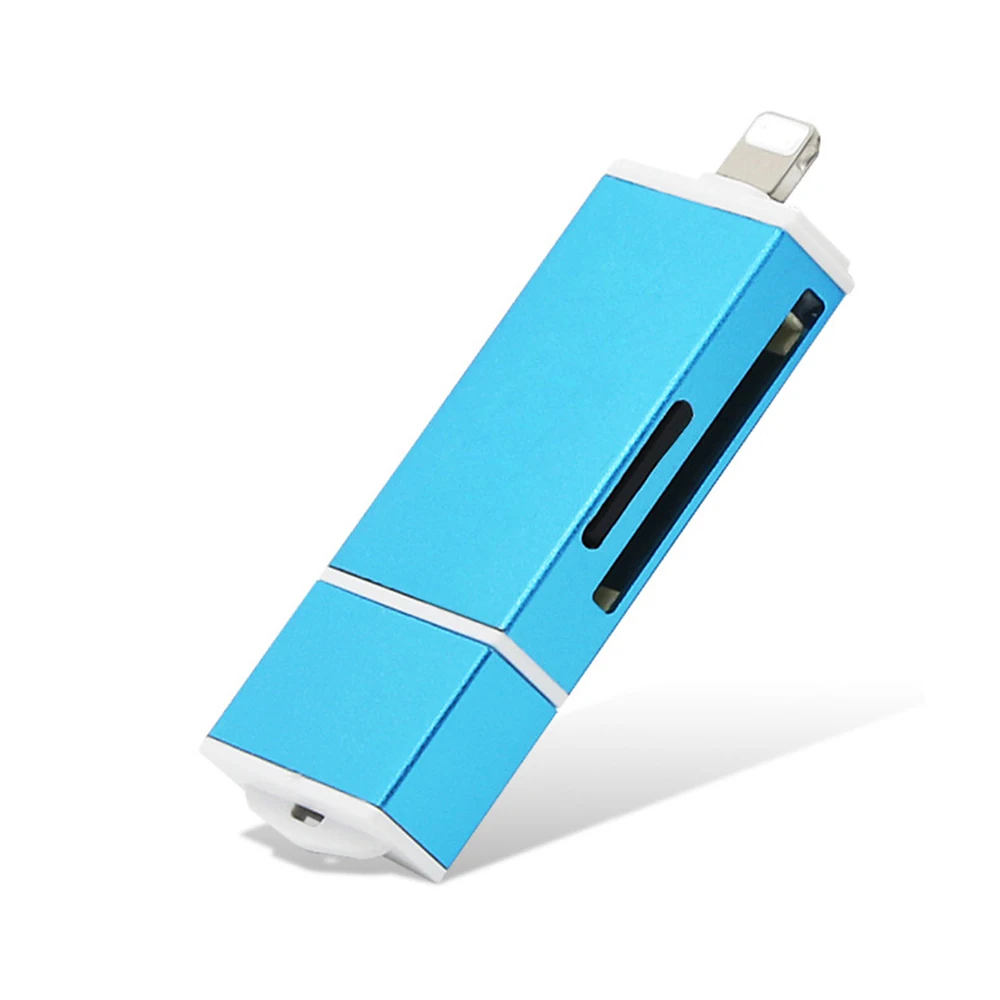 3 в 1 кардридер USB Lighting Micro 2 слота TF SD 0 OTG для iPhone X ipad Mate 8 Android телефонов|Картридеры| |