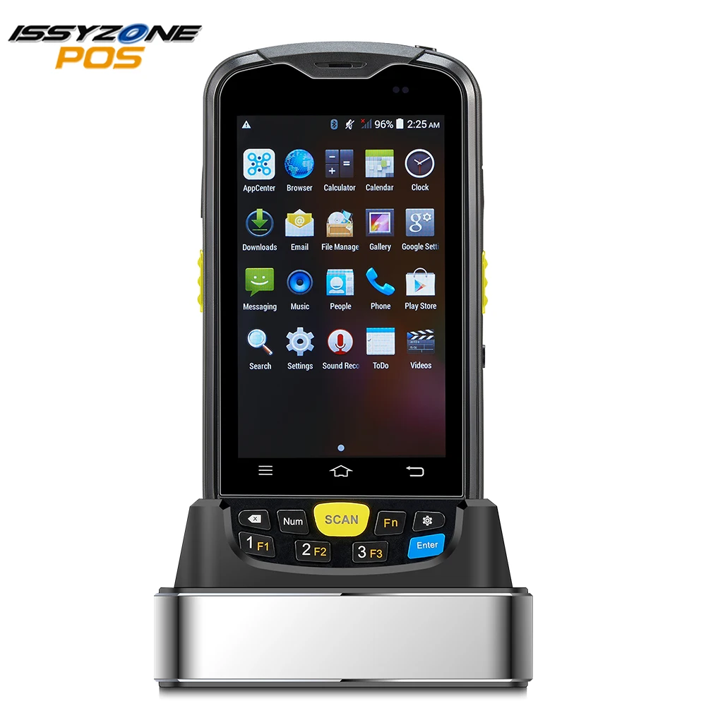 Varredor de Código de Barras Industrial à Prova de Água Posterior de Issyzonepos com os Dados do Armazém 2d do Andróide Wifi bt Recolhem Pda 1d 4g Gps