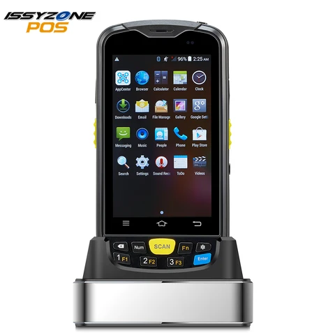Varredor de Código de Barras Industrial à Prova de Água Posterior de Issyzonepos com os Dados do Armazém 2d do Andróide Wifi bt Recolhem Pda 1d 4g Gps