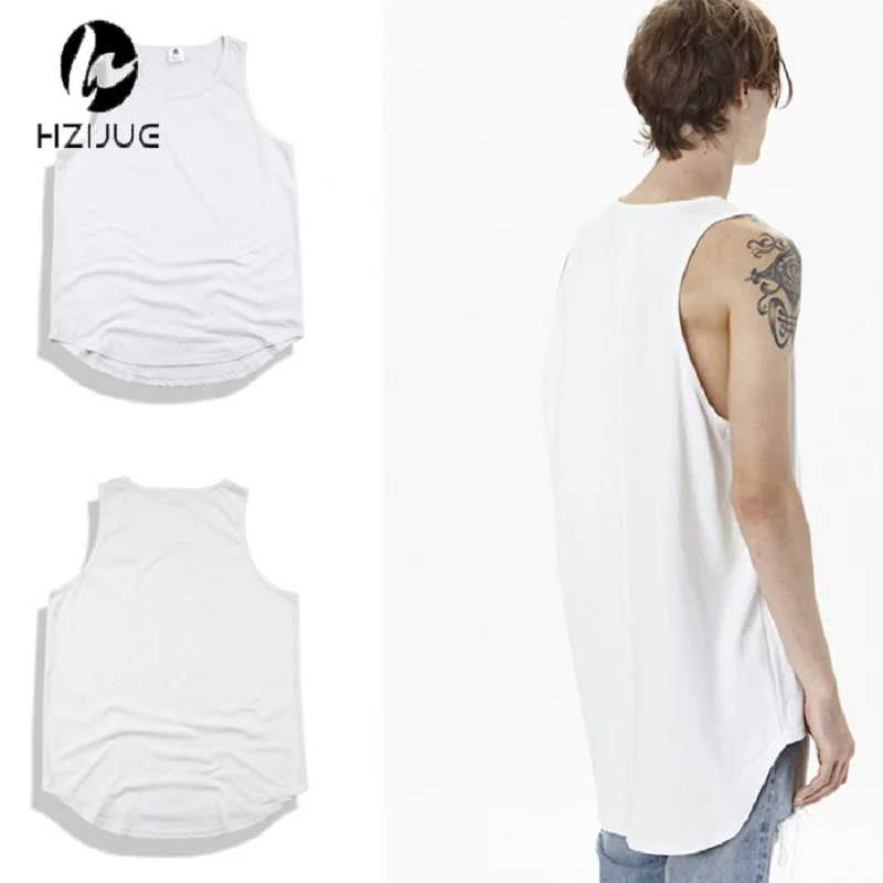 

Justin Bieber style men's vest cotton tank top for men solid color men's tees high street fashion new male tops hip hop clothes