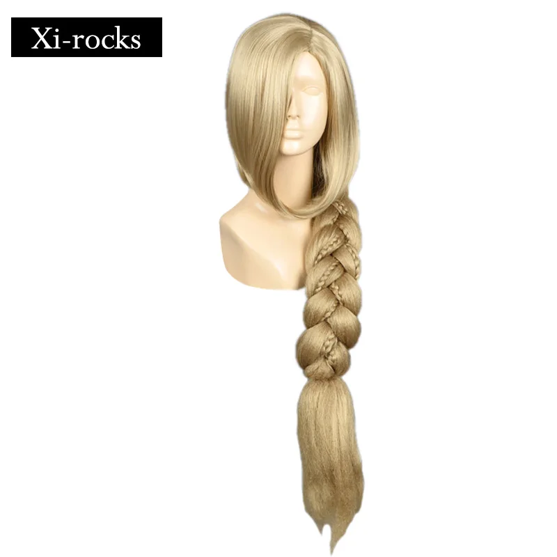 

3050 Xi.rocks Rapunzel Children's Braids wigs Gift for Birthday Party Holloween Cosplay wig Synthetic