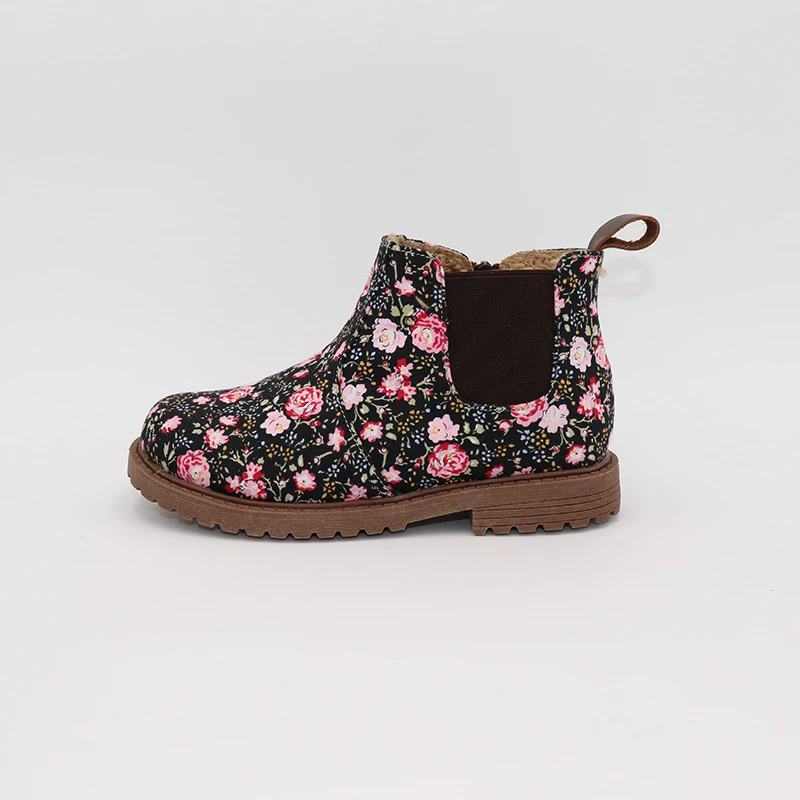 Sapatos de Inverno Tipsietoes Crianças Tornozelo Meninas Meninos Floral Flor Impressão Chelsea Outono Martin Criança Botas Tamanho 16 impressão chelsea outono martin criança botas crianças
