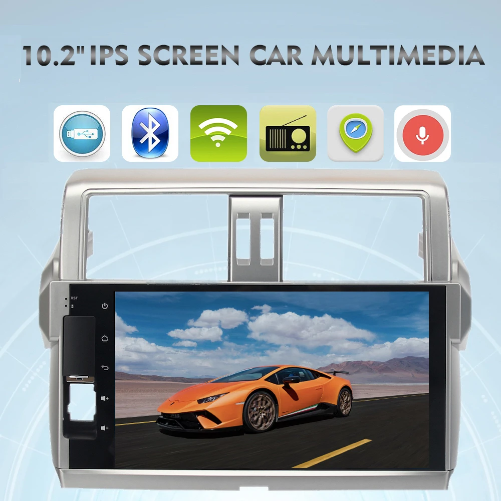 Автомобильный радиоприемник gps Android 8 0 2 Din для Toyota Land Cruiser Prado 150 2014 2015 2016 радио