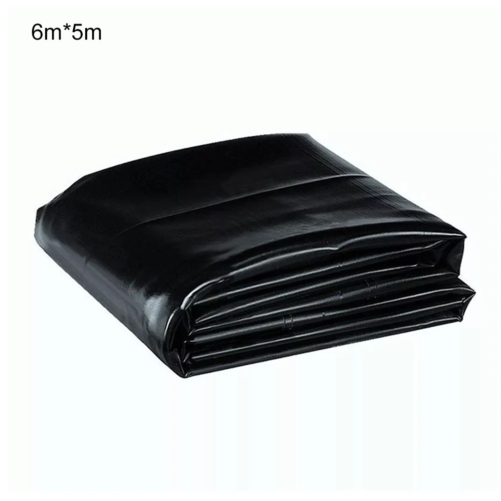 

Black Fish Pond Liner Gardens Pools Membrane Reinforced Guaranty Landscaping Gardens Pool Accessories Easy To Work 6m*5m