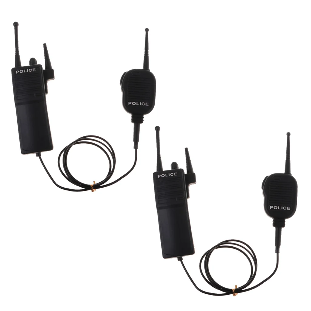 2pcs/Set Funny Artificial Police Interphone Prop Two Way Radio Toy Game Joke Gag Gift Favor
