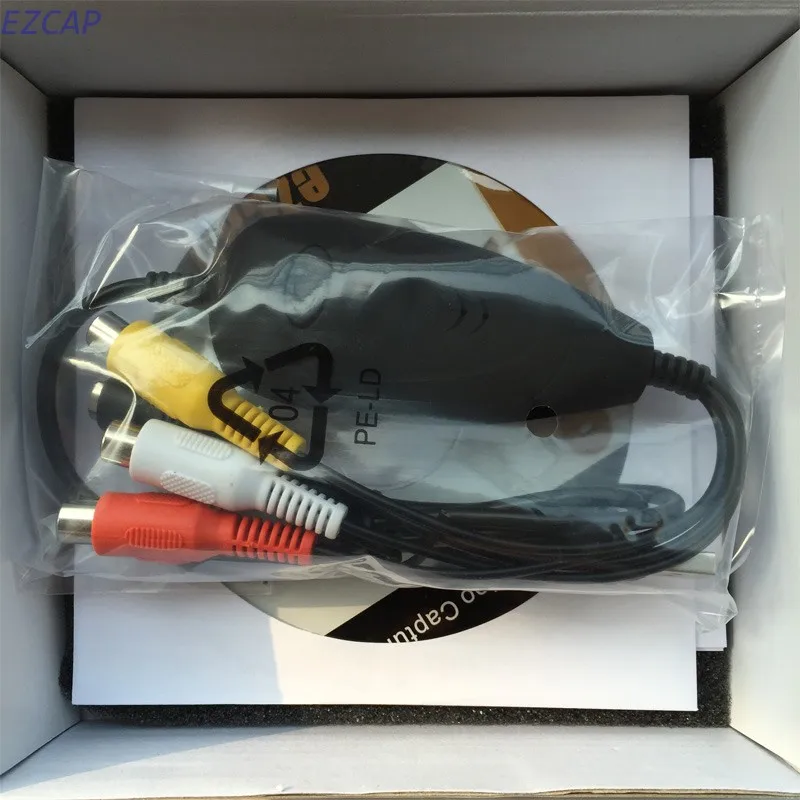 Camcorder capture card converter convert analog vidoe audio for any analog RCA input to PC Windows 7 8 10 Free shipping