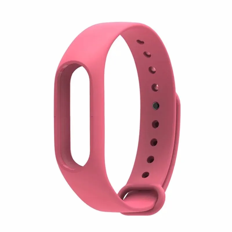 Mi Band 2 Силиконовый сменный ремешок для оригинального Xiaomi mi 2 браслета умный браслет Цветной ремень резиновый ремешок для часов - Цвет: Розовый