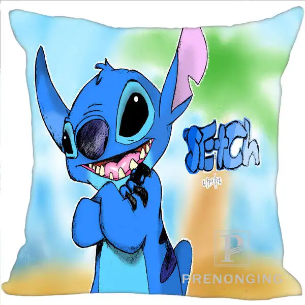 Pillowcase Наволочка на заказ Lilo Stitch@ 01 квадратная Подушка на молнии крышка печать 20x20 см, 35x35 см(одна сторона)#180117-139 - Цвет: Pillowcase