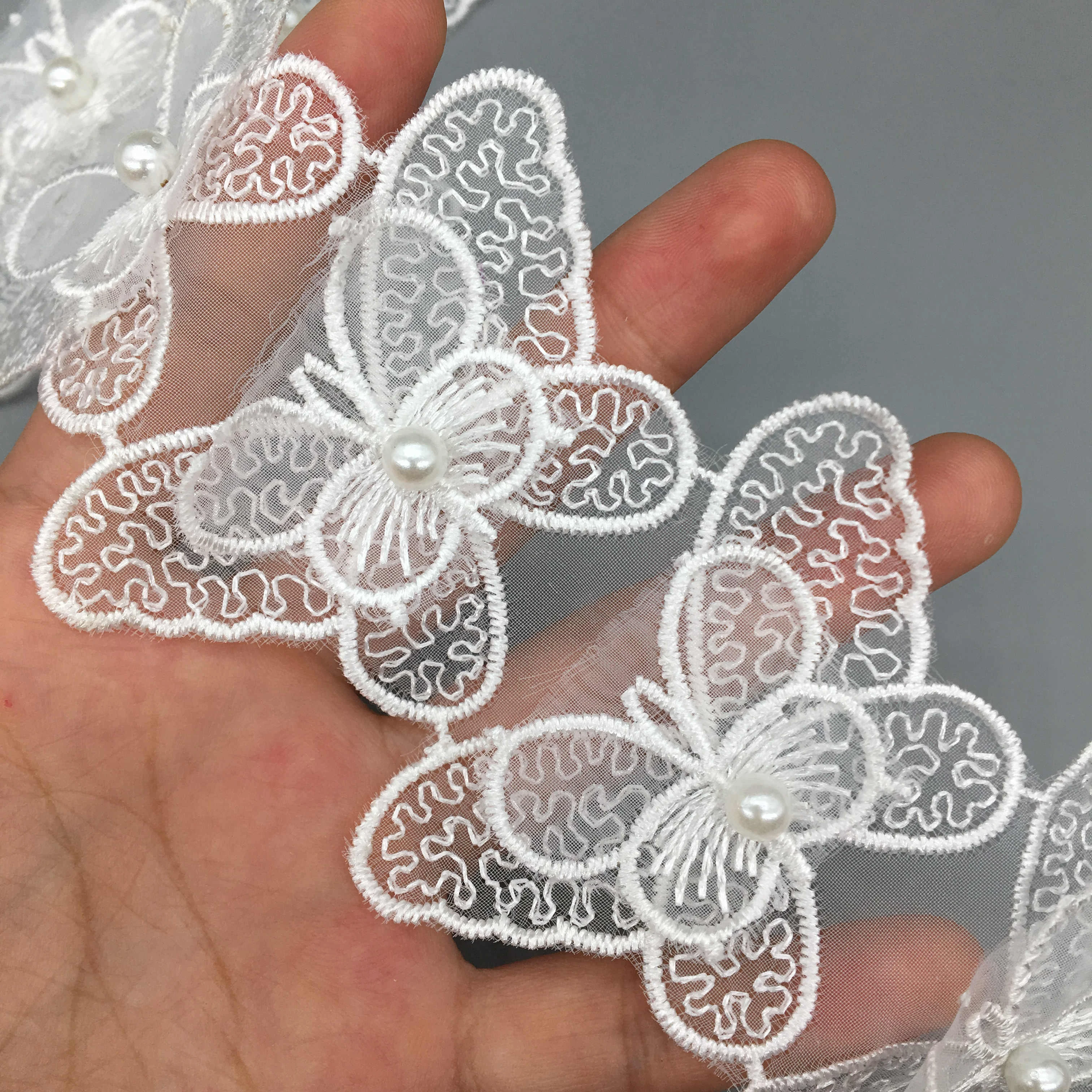 HX 5Yards 3cm White Elastic Lace Trim Ribbon Fabric Decor Craft Sewing Suppies HX 5Yards 3cm White Elastic Lace Trim Ribbon Fabric Decor Craft Sewing Suppies