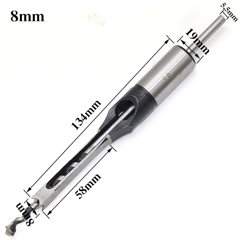 Uxcell Square Hole Drill Bit For Wood 5/8" Hollow Chisel Mortiser Auger Cutter Tool