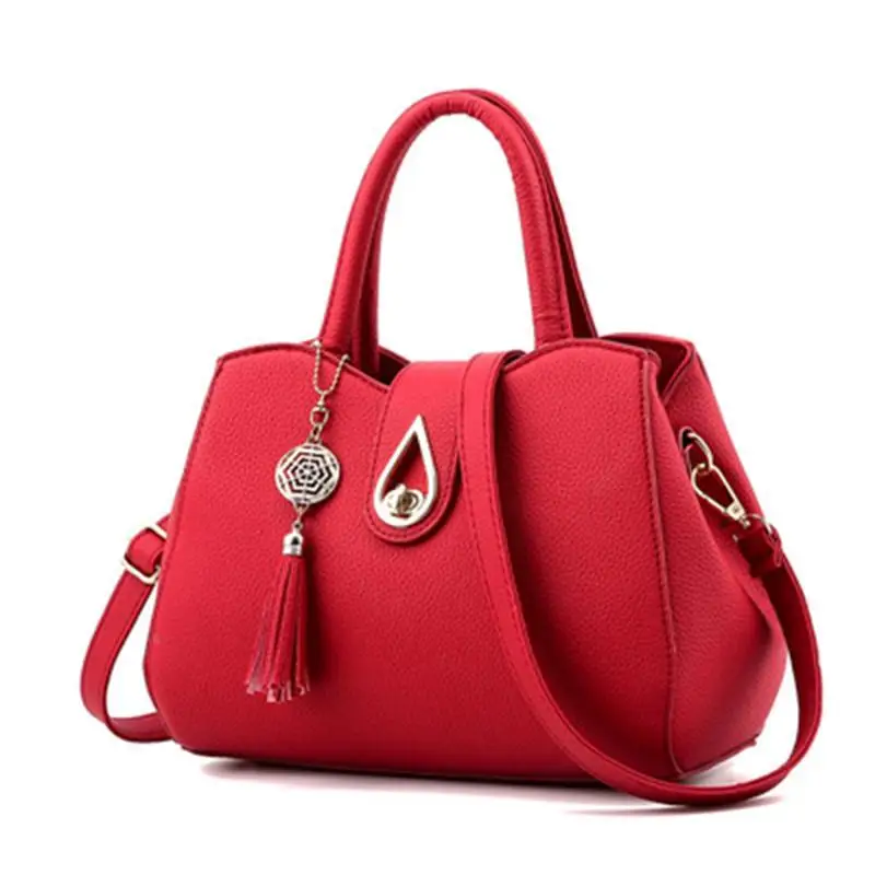 wine red handbag Женская сумка с кисточками высокого качества из искусственной кожи Сумка через плечо сумка-тоут сумки короткая женская сумка через плечо женские сумки для женщин A10290 - Цвет: wine red handbag