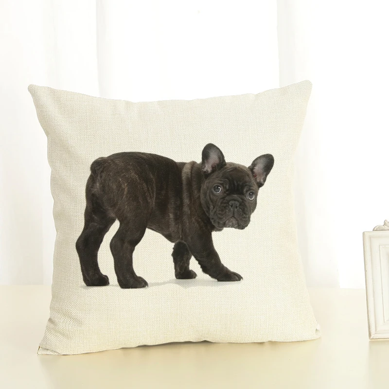 Новая наволочка для домашнего декора милые собаки льняная Наволочка на подушку наволочка стул диван, домашний декор подушка крышка 45x45 см