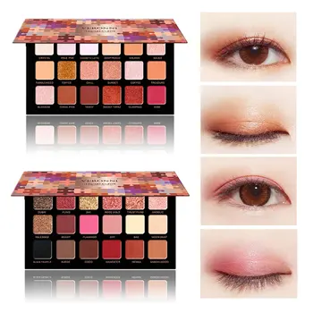 

18 Colors Glitter Eeyshadow Palette Beauty Glazed Makeup Pigment Long Lasting Matte and Shimmer Eyeshadow Palette Pigment Beauty