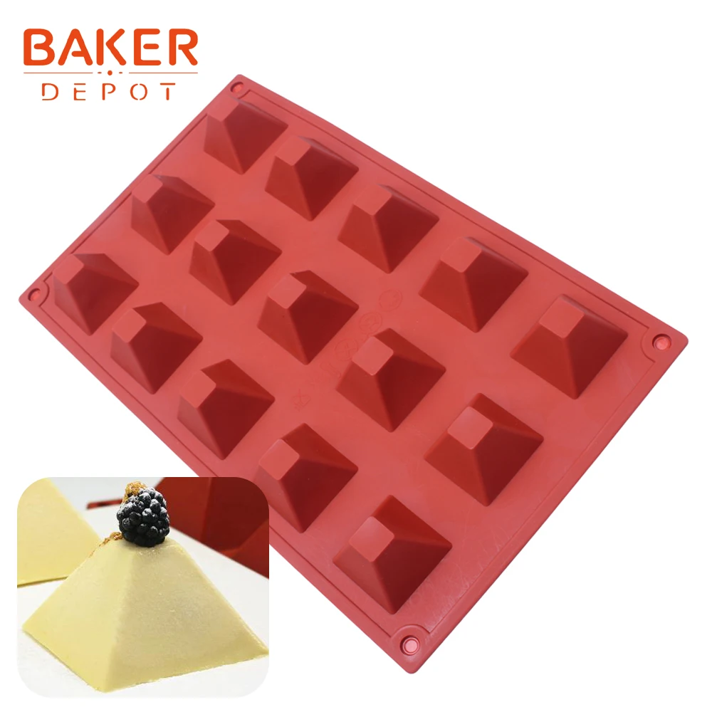 

Silicone chocoalte Mold ice candy jello cake bakeware tool pyramid shape Pudding Soap mould cake baking dessert pastry mold