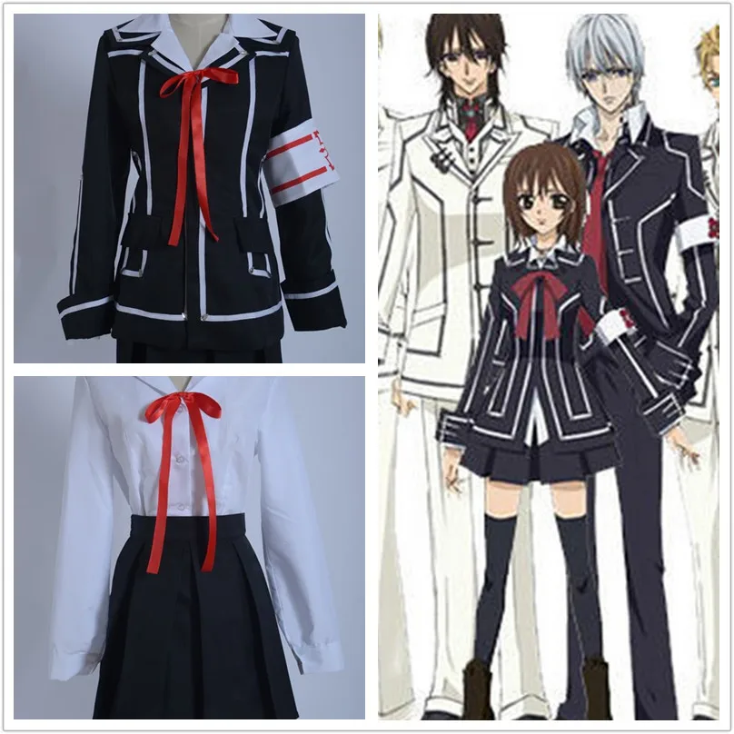 Vampire Knight Kuran Yuuki Costume Dress Suit Black Uniform for Girls
