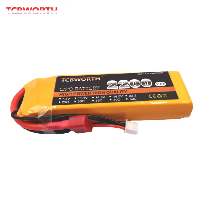  RC Lipo Battery 2S 7.4v 2200mAh 35C Max 70C For RC Helicopter Airplane Quadrotor Drone Car High Rate 2S Battery LiPo 2200mAh 2S
