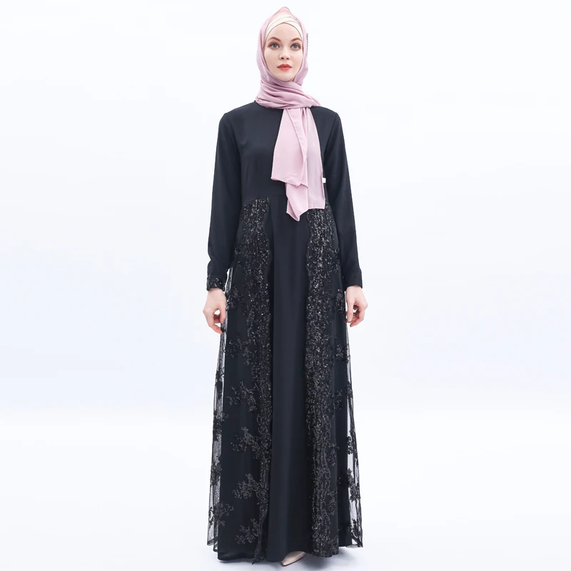 Блесток кисточкой абайя Дубайский Мусульманский платье хиджаб абайя s женский Восточный халат Исламская одежда турецкие платья Кафтан
