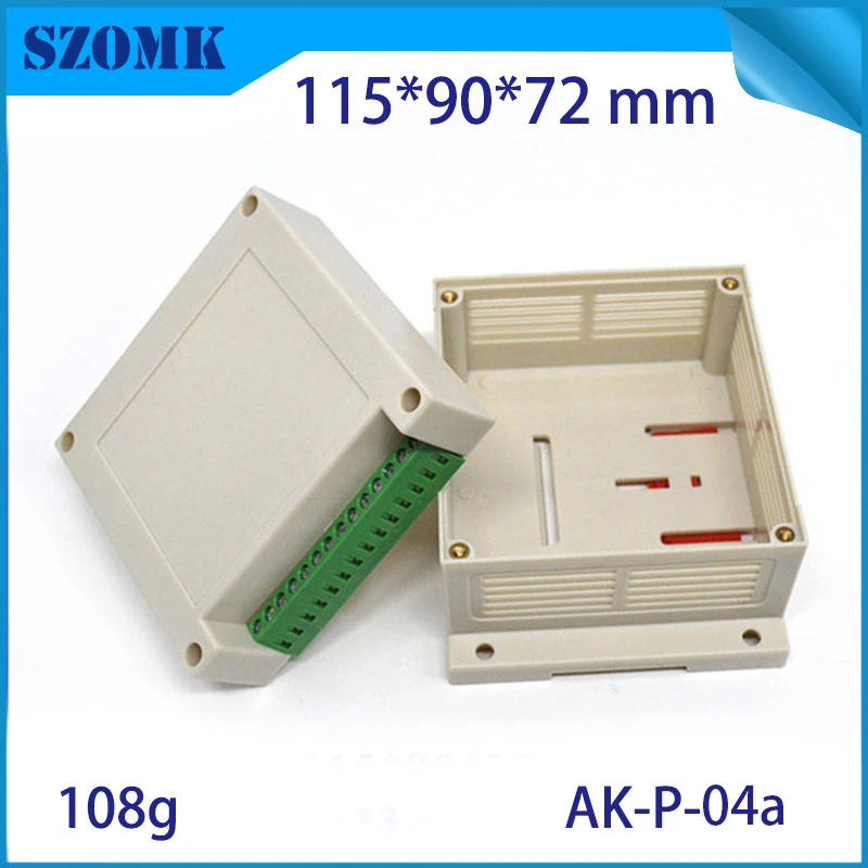 

10 pieces, 115*90*72mm diy electronic shell case abs control enclosure plastic housing project enclosure din rail box