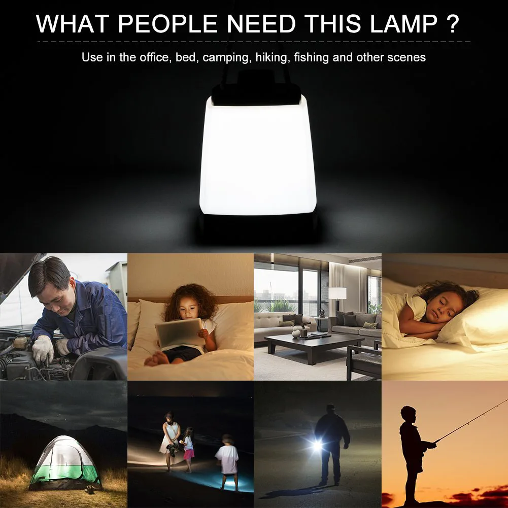 

Portable COB LED Workshop Lamp Camping Lamp Lantern 2 in 1 Multifunction Torch Light SDF-SHIP