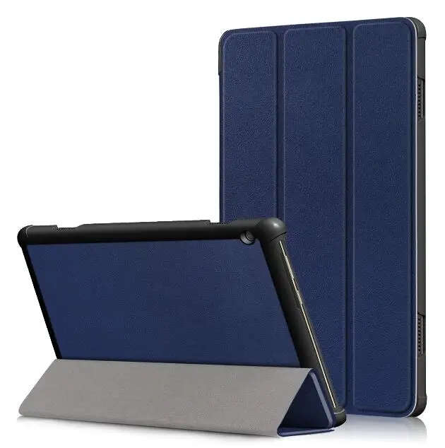Чехол для 10," lenovo tab M10 Tablet для M10 TB-X605F TB-X605L чехол-подставка защитный чехол из искусственной кожи чехол для авто - Цвет: Dark Blue