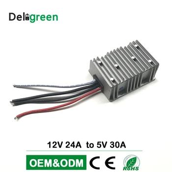 

12V 24V to 5V 30A 8V to 40V wide input DC DC Converter 150W Regulator Car Step Down Reducer Buck converter