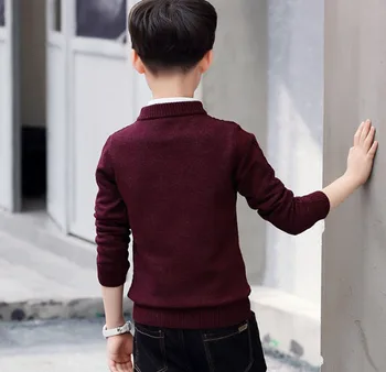 

Boy's jacquard cotton sweater
