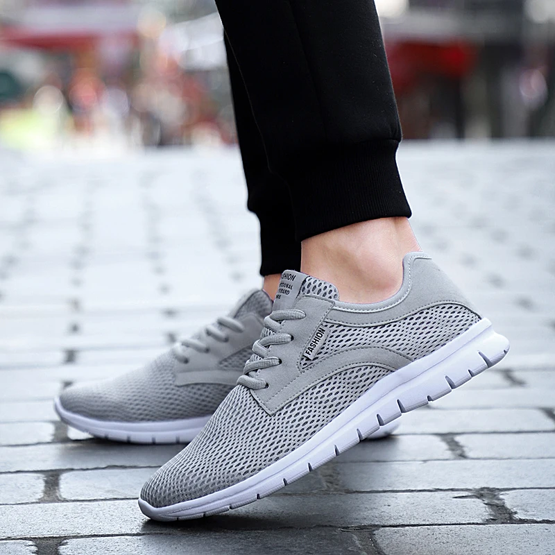 De Negro La Hombres Sudor Encaje Casuales gris Hombre Marca Verano Transpirable Comfort Moda Zapatos Absorbente 28 Ligero Calzado Nueva 67 Tamaño HIwPfP