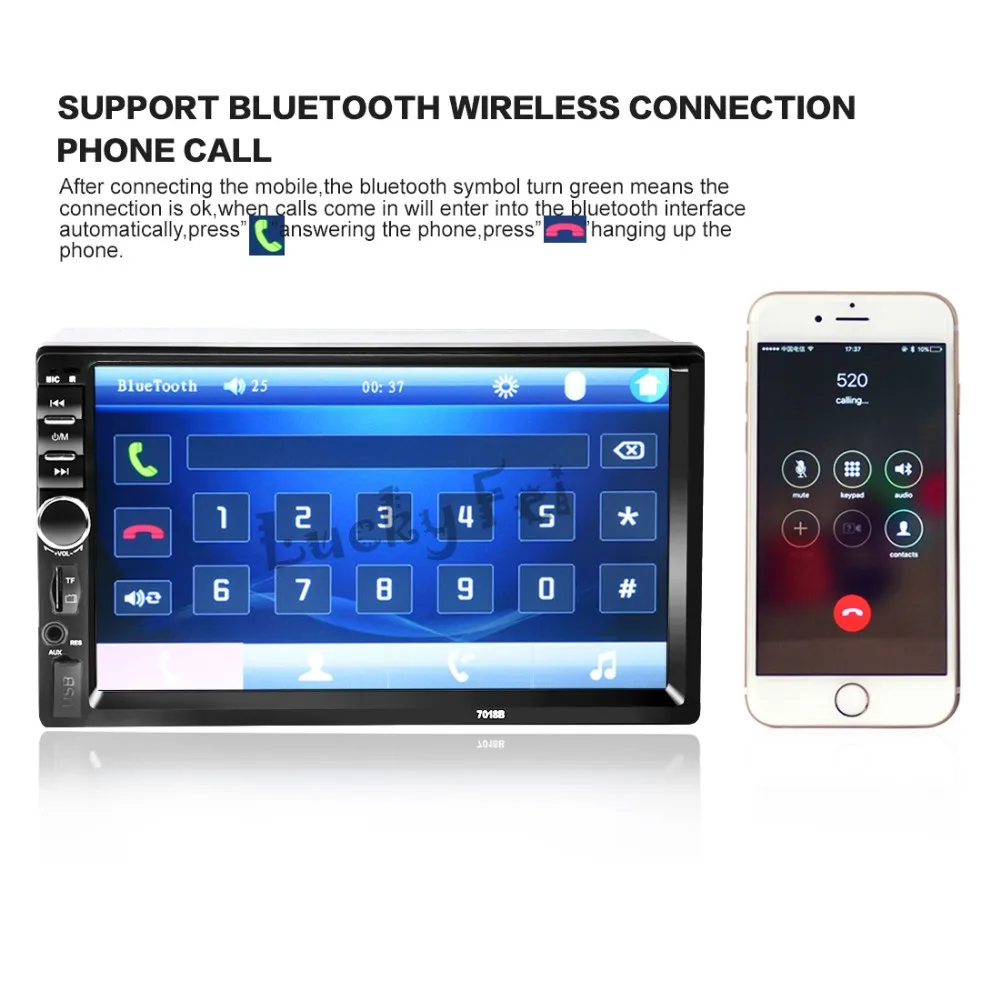 Excellent NEW 2 Din Car Video Player 7