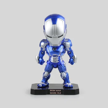 

Marvel Super Hero Iron Man MK42 Blue Iron Man PVC Action Figure Collectible Model Kids Toys 16cm