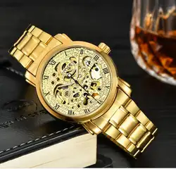 2018 Новый Топ Марка Для мужчин Бизнес механические часы Для мужчин полный Сталь Повседневное Дата часы мужские наручные часы relogio masculino