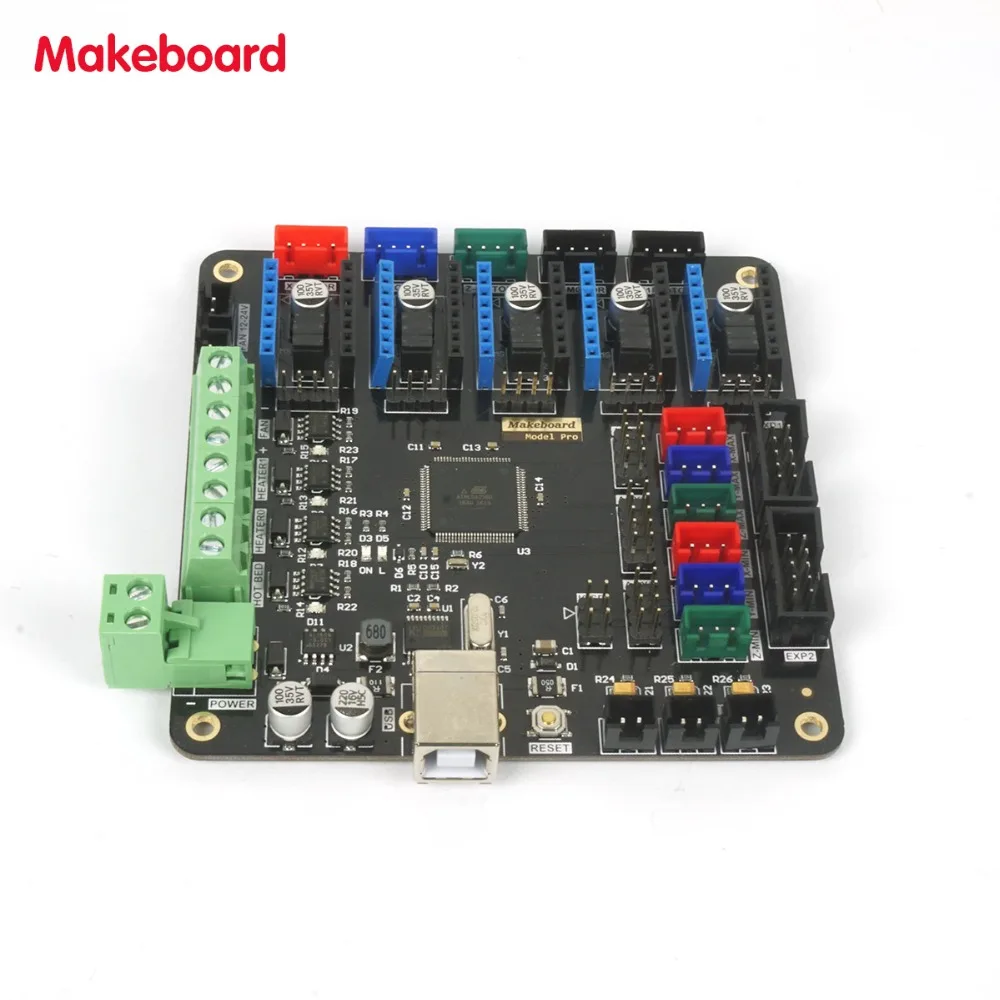 Micromake 3d принтер части Makeboard Pro 3D основная плата принтера Поддержка heatкровать совместим с Ramps 1,4