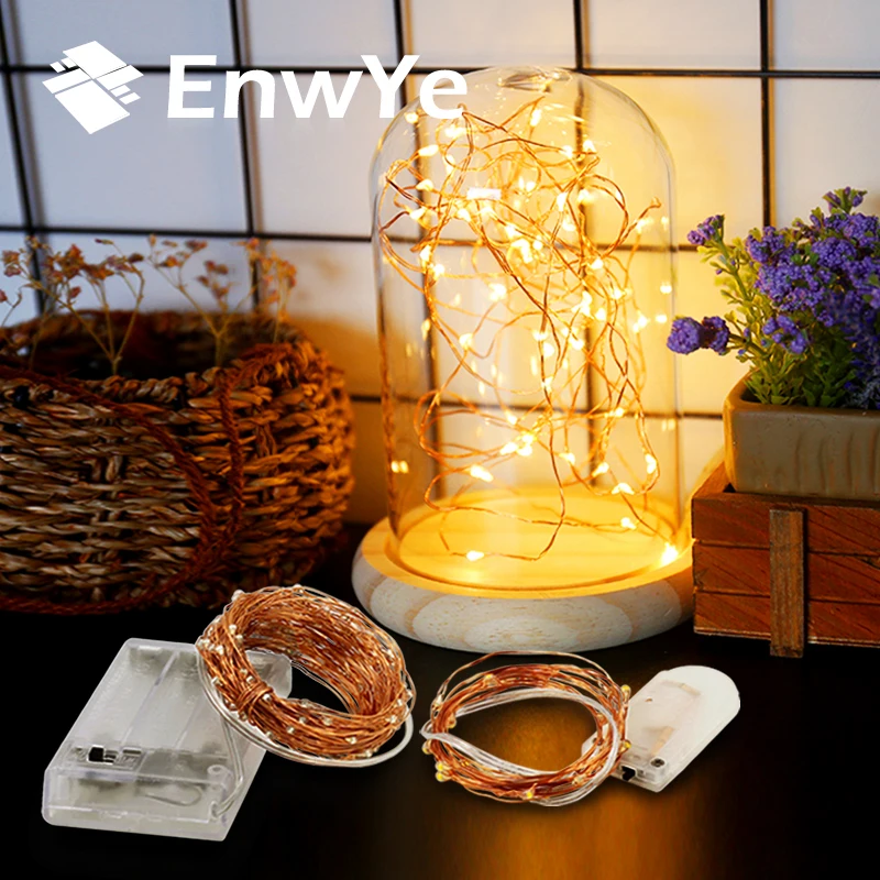 

EnwYe 3XAA 2M 10M 100LED Lamp string Decorative lights for Christmas parties