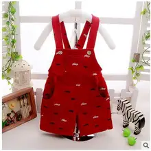 Новинка года, Детская летняя одежда Повседневная джинсовая одежда для детей от 0 до 2 лет, домашняя одежда, комбинезон, штаны