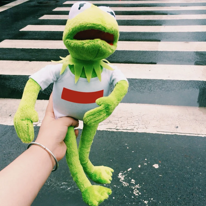 

ins Frog doll kermit Sesame Street Dress dolls Comfort plush toys American cartoon dolls Child kids birthday gift flexing