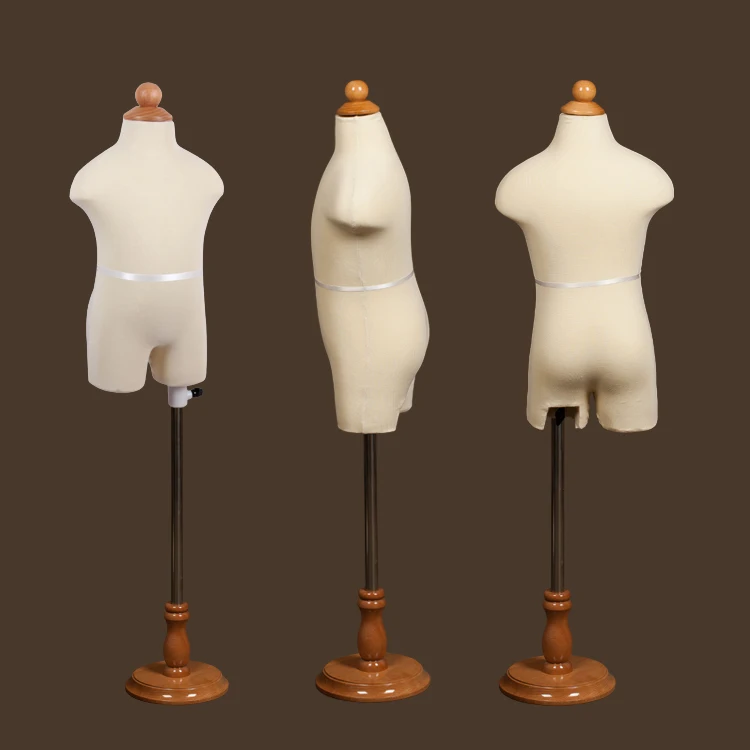 New Style Fashionable Soft Child Mannequin Fabric Half Body Mannequin For Clothes Display